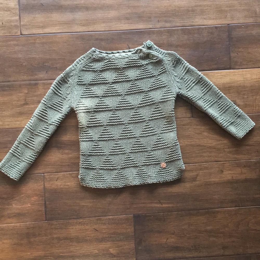 Olive Green Zara Toddler Sweater
